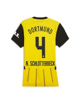 Borussia Dortmund Nico Schlotterbeck #4 Replika Hemmakläder Dam 2024-25 Kortärmad